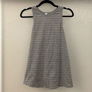 Lululemon grey stripped tie back tank top